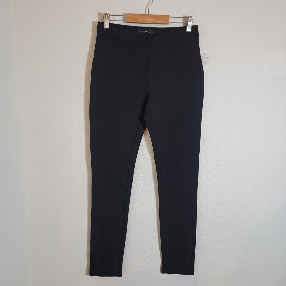 Sanctuary Womens Black Skinny Pull On Ponte Pants Small NWT Career Workwear